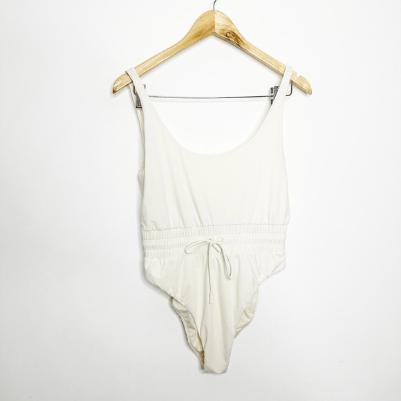 Good American Waist Framer One Piece Swimsuit ivory cheeky womens 3 L XL - Picture 2 of 6
